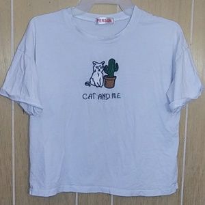 Used Cat Crop Top